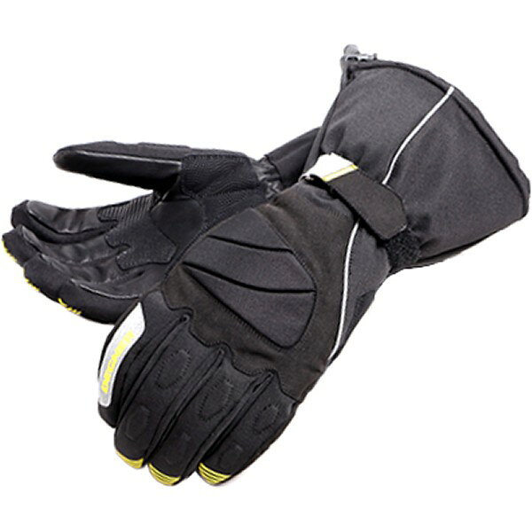 Gloves - 【メーカー在庫あり】 デグナー DEGNER ガントレットテキスタイルグローブ 黒/イエロー Sサイズ WG-43 JP店