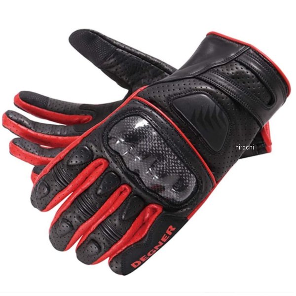 【メーカー在庫あり】 デグナー DEGNER ライディング メッシュレザーグローブ 赤 Sサイズ TG-56M JP店