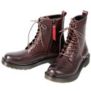 【メーカー在庫あり】 デグナー DEGNER レディースシフトガード付レザーZIPブーツ ワイン 22.5cm HS-B8 JP店