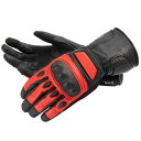 【メーカー在庫あり】 デグナー DEGNER レディースレザーグローブ 黒/赤 Lサイズ FRWG-48 JP店