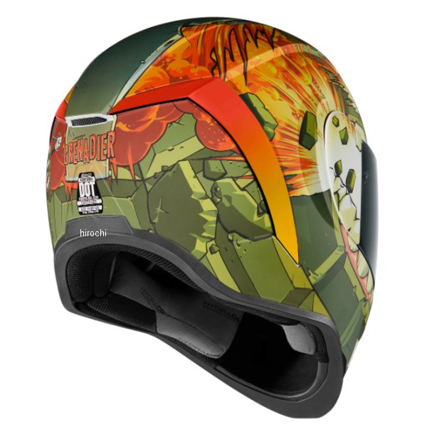 アイコン ICON フルフェイスヘルメット AIRFORM GRENADIER 緑 Lサイズ 0101-14744 JP店 3