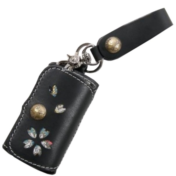 【メーカー在庫あり】 デグナー DEGNER 花山キーケース 黒 都桜 K-47K JP店