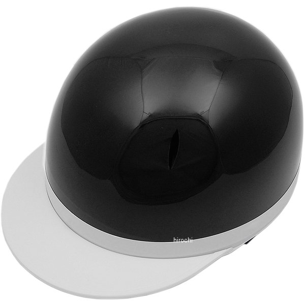 【メーカー在庫あり】 NBS バイクパーツセンター ハーフヘルメット 白ツバ 黒 フリーサイズ(57-59cm) 7101 JP店