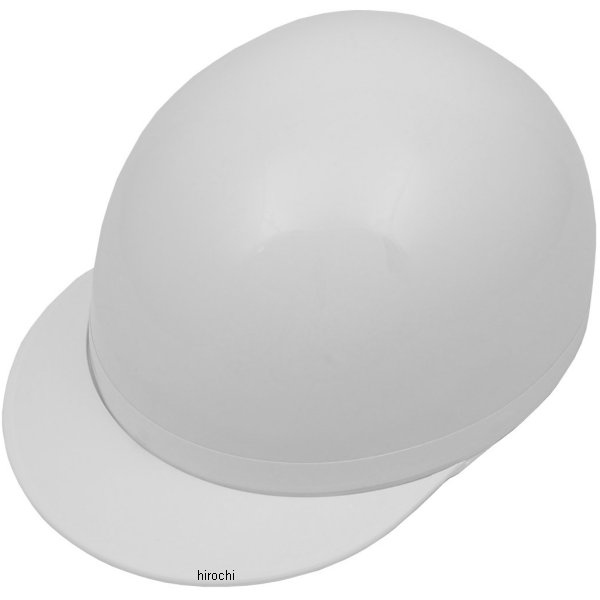 Half Cap Type - 【メーカー在庫あり】 NBS バイクパーツセンター ハーフヘルメット 白ツバ 白 フリーサイズ(57-59cm) 7108 JP店