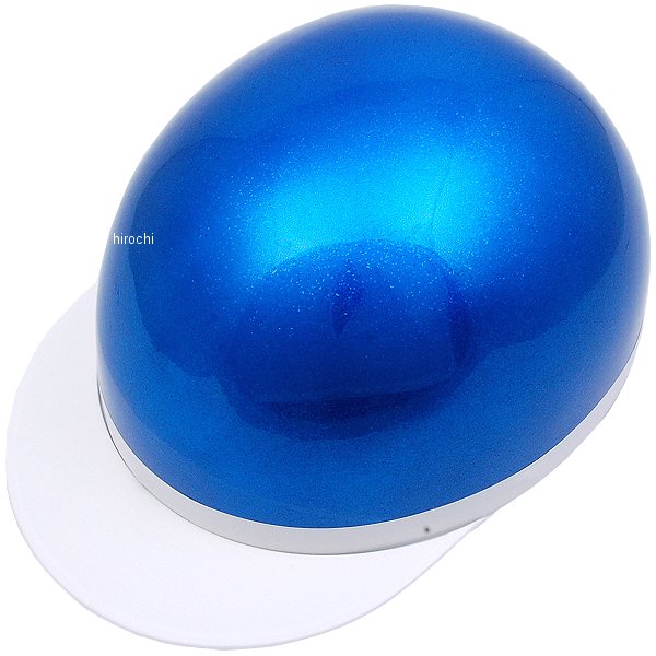 Half Cap Type - 【メーカー在庫あり】 NBS バイクパーツセンター ハーフヘルメット 白ツバ ブルーラメ 57-59cm 710902 JP店