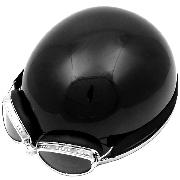 Half Cap Type - 【メーカー在庫あり】 NBS バイクパーツセンター ハーフヘルメット ビンテージ 黒 フリーサイズ(57-60cm未満) 7401 JP店
