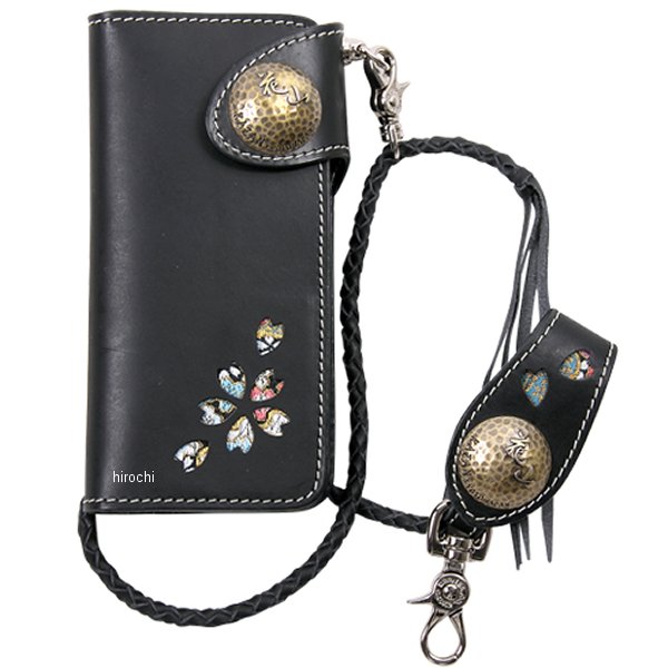 デグナー DEGNER 花山レザーウォレット 黒 都桜 W-77K JP店