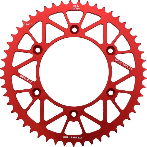 【USA在庫あり】 JT スプロケット リア 51T 05年-21年 CRF450X 赤 1211-2572 JP店