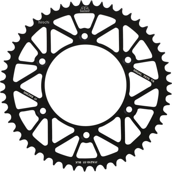【USA在庫あり】 JT スプロケット リア 51T、BETA 黒 1211-2644 JP店
