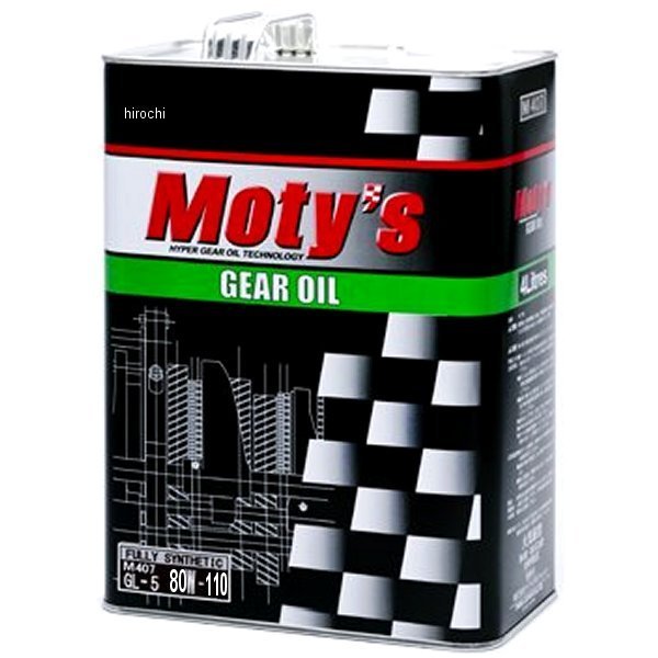 【メーカー在庫あり】 モティーズ Moty's ギヤオイル M407 化学合成油 80W110 4リットル M407-80W110-4L JP店