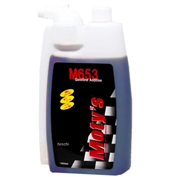 モティーズ Moty's ガソリン燃料添加剤 M653容量:1L使用方法:ガソリン10Lに対して10ml添加【仕様説明】M651をベースにリーズナブルに仕上げた清浄分散効果・燃焼促進効果を付与した燃料添加剤です。計量器つき1Lサイズのボトルとなっています。M653-1L楽天 JP店