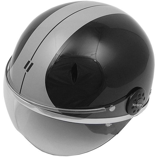 Half Cap Type - 【メーカー在庫あり】 O-ONE リード工業 ヘルメット 黒/シルバー フリーサイズ(57cm-60cm) O-ONE-BL-SV JP店
