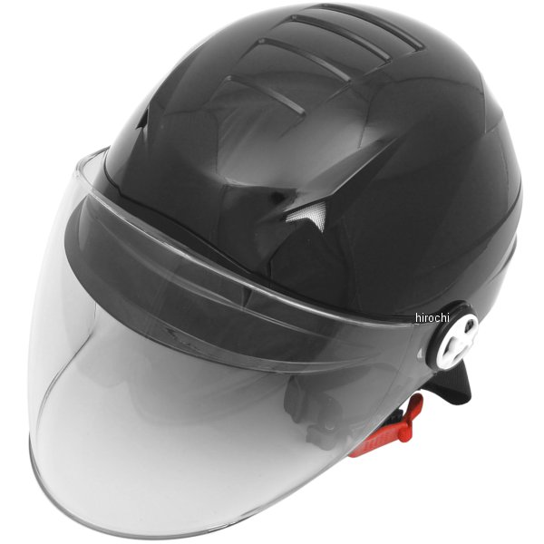 Half Cap Type - 【メーカー在庫あり】 RE-40 リード工業 ヘルメット セリオ 開閉シールド付き 黒 フリーサイズ (57cm-60cm) RE-40-BK JP店