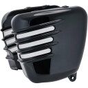 モートーンカスタムズ サイドカバー リブ 02年-15年 トライアンフ Bonneville T100 空冷 グロス黒 MTE128 JP店