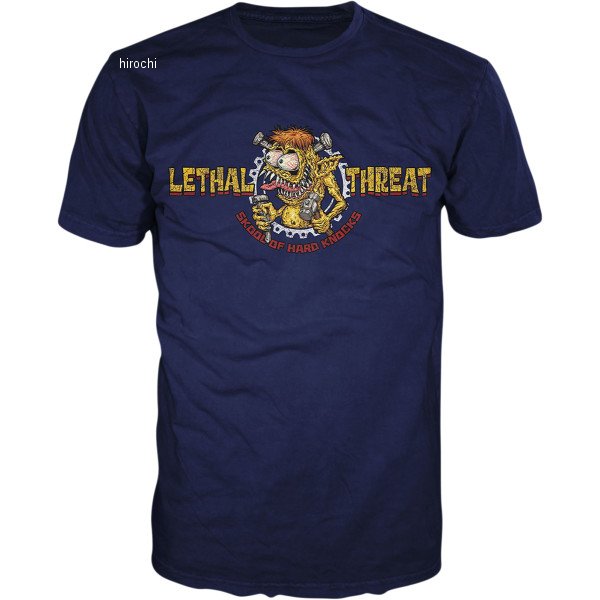 【USA在庫あり】 リーサルスレット Lethal Threat Tシャツ Skool of Hard Knocks 青 Lサイズ 3030-21544 JP店