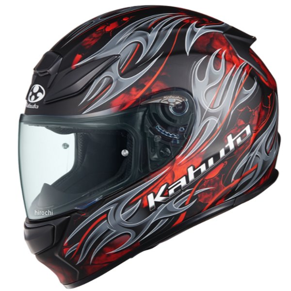 オージーケーカブト OGK KABUTO フルフェイスヘルメット SHUMA FLAME フラットブラックレッド Mサイズ ..