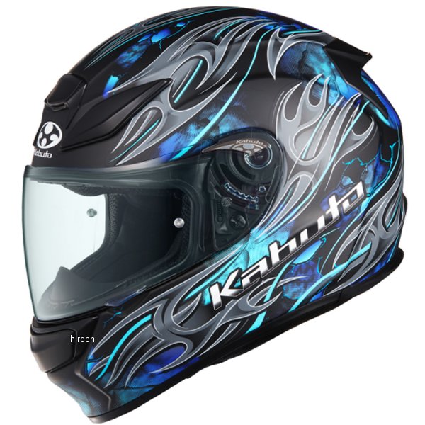 オージーケーカブト OGK KABUTO フルフェイスヘルメット SHUMA FLAME フラットブラックブルー XSサイズ 4966094601928 JP店