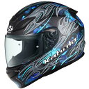 オージーケーカブト OGK KABUTO フルフェイスヘルメット SHUMA FLAME フラットブラックブルー XLサイズ 4966094601966 JP店(2)