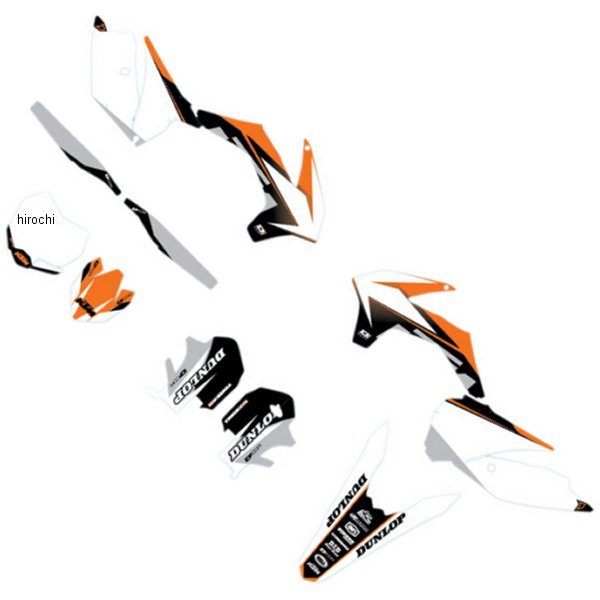 【USA在庫あり】 D'cor Visuals グラフィックキット 13年-15年 KTM 150 XC-F オレンジ/黒/白 4302-6117 JP店