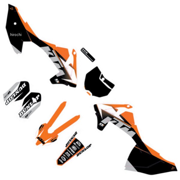 【USA在庫あり】 D'cor Visuals グラフィックキット 18年-21年 KTM 85 SX　黒/オレンジ/白 4302-6524 JP店