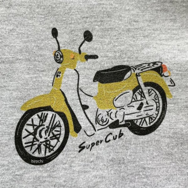 ホンダ スーパーカブ イラストタッチロングスリーブTシャツ アッシュグレー XLサイ...