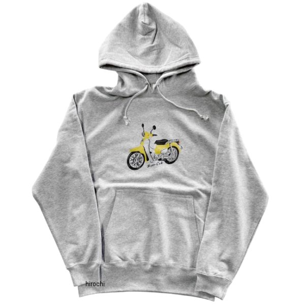 ホンダ スーパーカブ 裏毛SCイラストタッチパーカ Mグレー Mサイズ 2202HD02-61 JP店