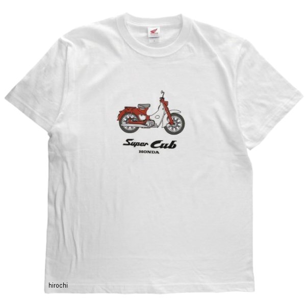 ホンダ スーパーカブ ベーシックTシャツサイズ:XLカラー:ホワイト素材:綿100%【仕様説明】ホンダのスーパーカブがプリントされたTシャツです。本田技研工業(株)公認のライセンス取得商品です。Tシャツは大人がすっきりと着こなせるしっかりとした5.6オンスのヘビーウエイト生地を採用。しっかりしているので繰り返し着てもよれることが少なくスタイリングが決まる一枚です。XL:身丈77cm、身幅58cm、肩幅54cm、袖丈24cm丸胴仕様2301HD01-01楽天 JP店