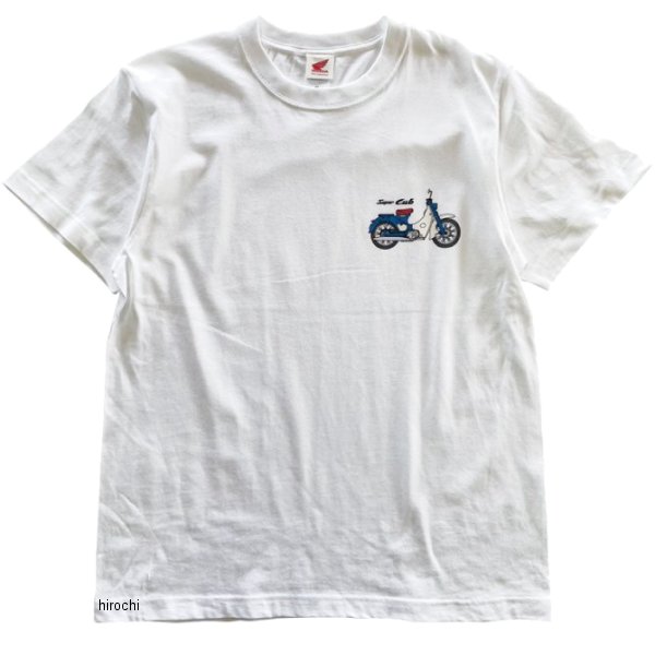 Underwear, Inner Wear - ホンダ スーパーカブ ワンポイントTシャツ 白/青 Mサイズ 2301HD01-02 JP店