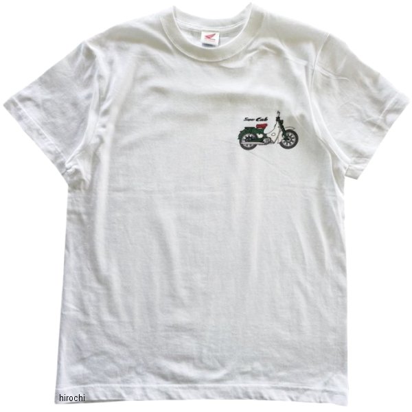 ホンダ スーパーカブ ワンポイントTシャツ 白/緑 Lサイズ 2301HD01-02 JP店