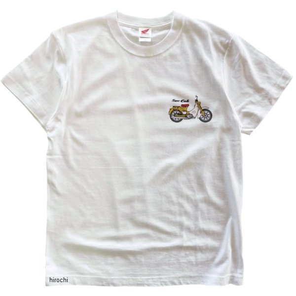 ホンダ スーパーカブ ワンポイントTシャツ 白/黄 Lサイズ 2301HD01-02 JP店