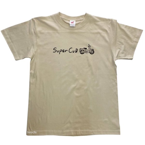 ホンダ スーパーカブ ライティングプリントTシャツ ベージュ Mサイズ 2301HD01-03 ...