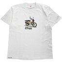 ホンダ ハンターカブ プリントTシャツ 白/ベージュ Mサイズ 2301HD01-09 JP店