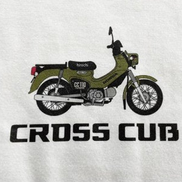 ホンダ クロスカブ ベーシックTシャツ オフホワイト/緑 Lサイズ 2301HD01-10 JP店
