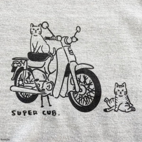 ホンダ スーパーカブ CAB&CATプリントTシャツ アッシュグレー Mサイズ 2301HD01-15...