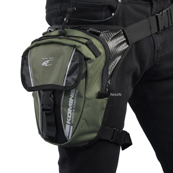【メーカー在庫あり】 SA-053 コミネ KOMINE ライディングレッグバッグ1 オリーブ ...