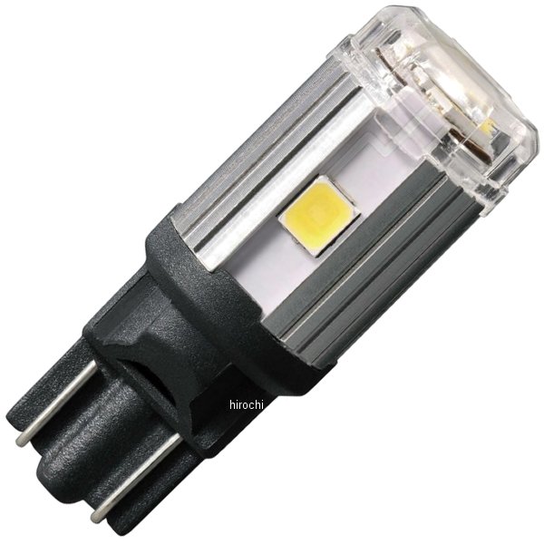 カーメイト LEDポジションバルブサイズ:H32×W12×D12(mm)カラー:ホワイト対応バルブタイプ:T10タイプ色温度:6500K全光束:300ルーメン消費電力:0.81W仕様電圧:DC12V車検対応1灯300ルーメンの明るさを誇るLEDポジションバルブです。全方向照射モデルのため、どの灯具に装着してもマッチします。ハイルーメンモデルだからこそ放熱構造に拘り、長寿命を実現してます。BW169楽天 JP店　