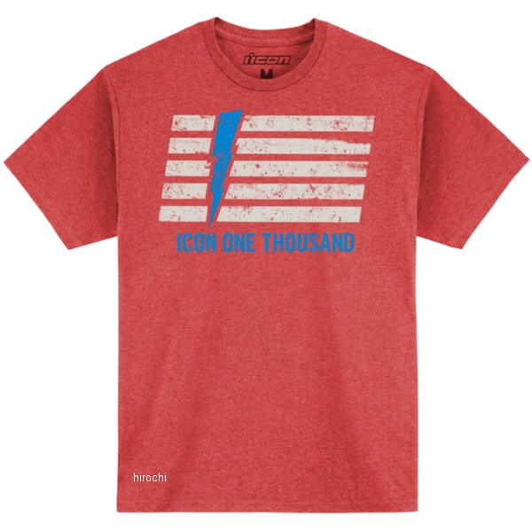 アイコン ICON Tシャツ INVASION STRIPE 赤 2XLサイズ 3030-23488 JP店