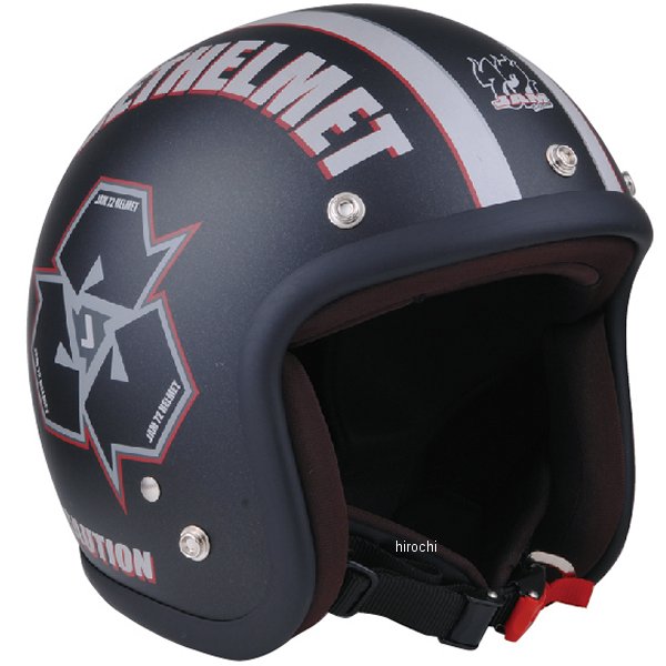 ナナニージャム 72JAM ジェットヘルメットSPIKE ガラスフレークブラック マット フ...