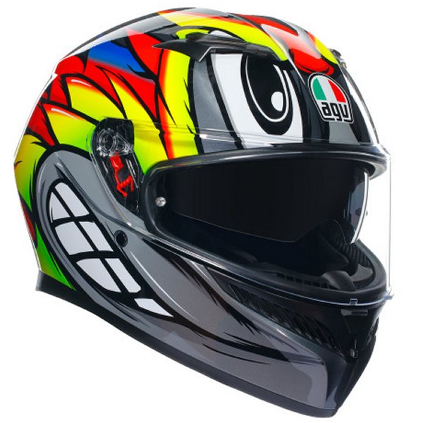 【メーカー在庫あり】 エージーブイ AGV フルフェイスヘルメット K3 MPLK BIRDY2.0 グレー/イエロー/レッド Mサイズ(57-58cm) 18381007012-M JP店