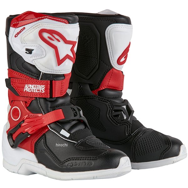 【メーカー在庫あり】 アルパインスターズ オフロード ブーツ TECH3S キッズ用 白/黒/ブライトレッド 13サイズ 2014524-2030-13 JP店(2)