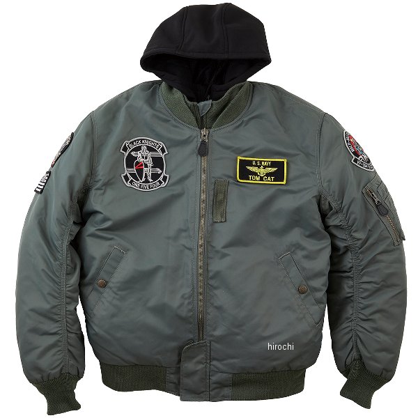 尼龍夾克 - HTVA2321W ヒューストン HOUSTON 2024年秋冬モデル ジャケット MA-1 BLACK KNIGHT M/C カーキ Mサイズ HTVA2321WKHM JP店