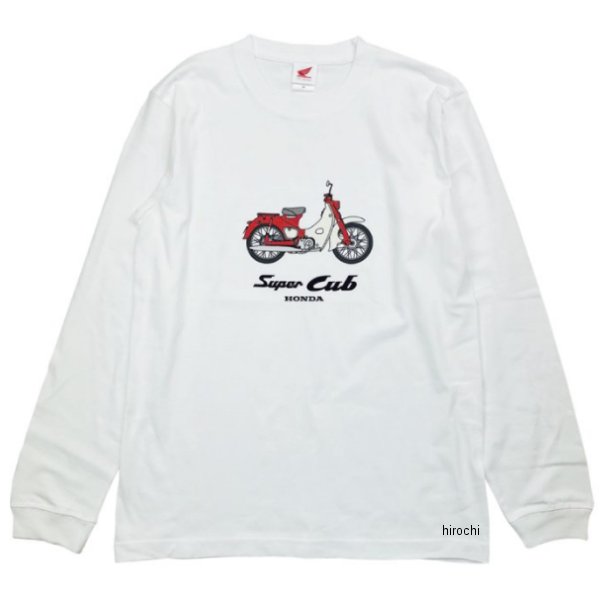 Men'S - ホンダ ベーシックスーパーカブ長袖Tシャツ 白 Mサイズ 2302HD01-51 JP店