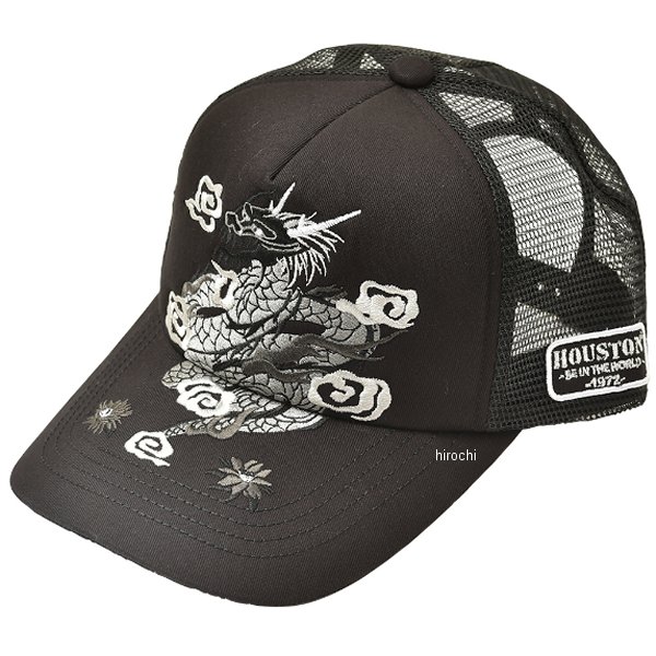 ヒューストン HOUSTON メッシュキャップ DRAGON 黒 フリーサイズ HTG-KW006-80 JP店