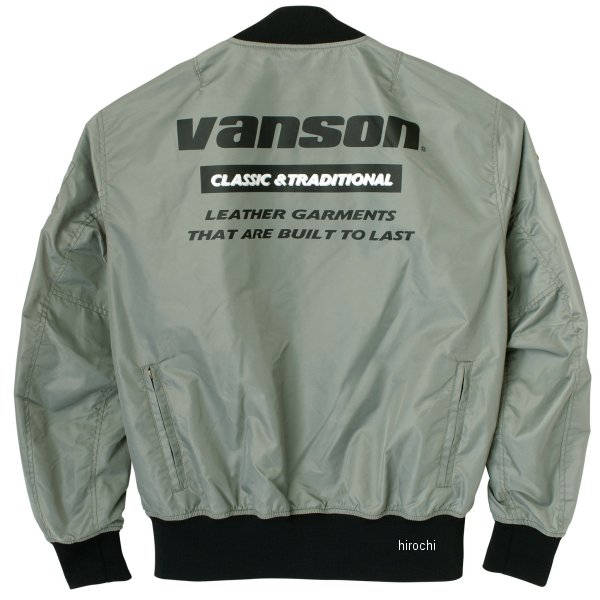 バンソン VANSON 2024年春夏モデル ナイロンMA-1ジャケット セージグリーン 2XLサイズ SVS2403S JP店