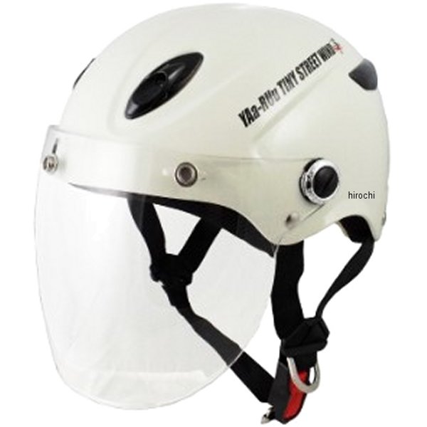 【メーカー在庫あり】 TNK工業 STR-K JT キッズハーフヘルメット クリアシールド付き ホワイト キッズサイズ(54-56cm未満) 4984679513503 JP店