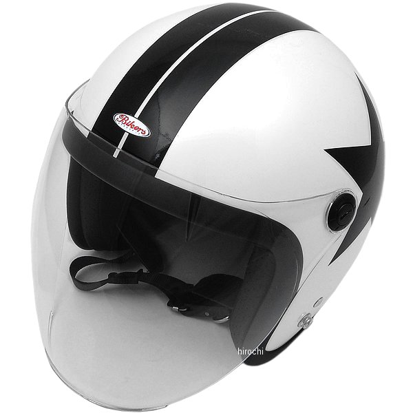 【メーカー在庫あり】 TNK工業 ジェットヘルメット JL-65SR パールホワイトスター フリーサイズ(58-59cm) 4984679510175 JP店