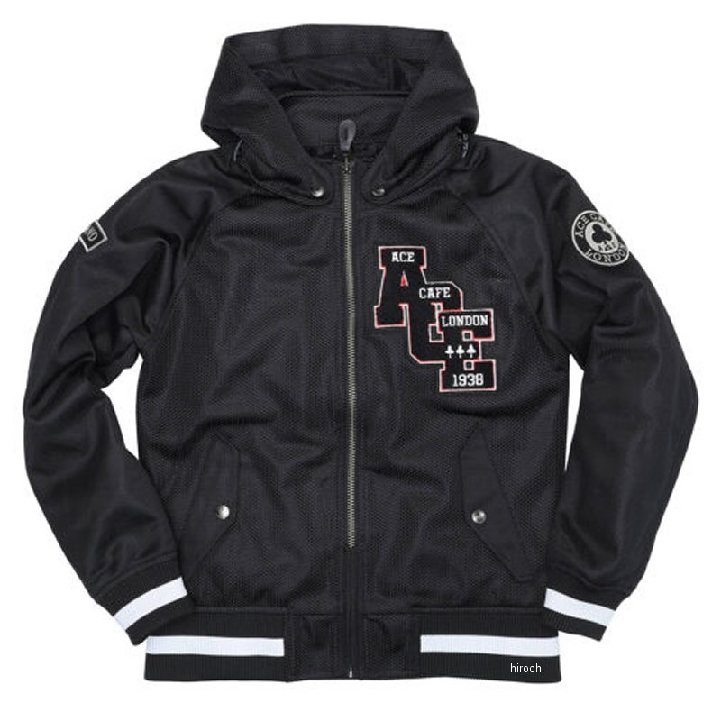 Nylon Jackets - エースカフェロンドン ACE CAFE LONDON 春夏モデル スタジアム メッシュジャケット 黒/黒 Mサイズ SS2404MJ-BKBK/M JP店