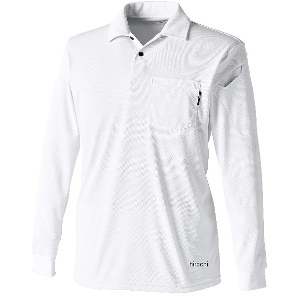 【メーカー在庫あり】 TSデザイン ドライロングスリーブポロシャツ 白 4Lサイズ 6075 JP店