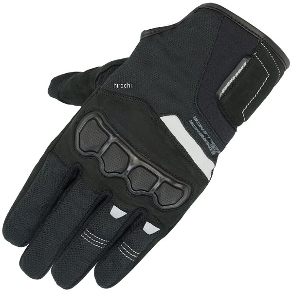 【メーカー在庫あり】 ラフ&ロード 春夏モデル ナックルガードグローブ 黒/白 Lサイズ RR8030BK/WH3 JP店