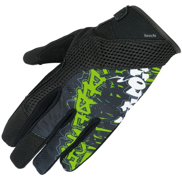 ラフ&ロード 春夏モデル ライディングメッシュグローブ ストリートライム Mサイズ RR8421ST-LM2 JP店